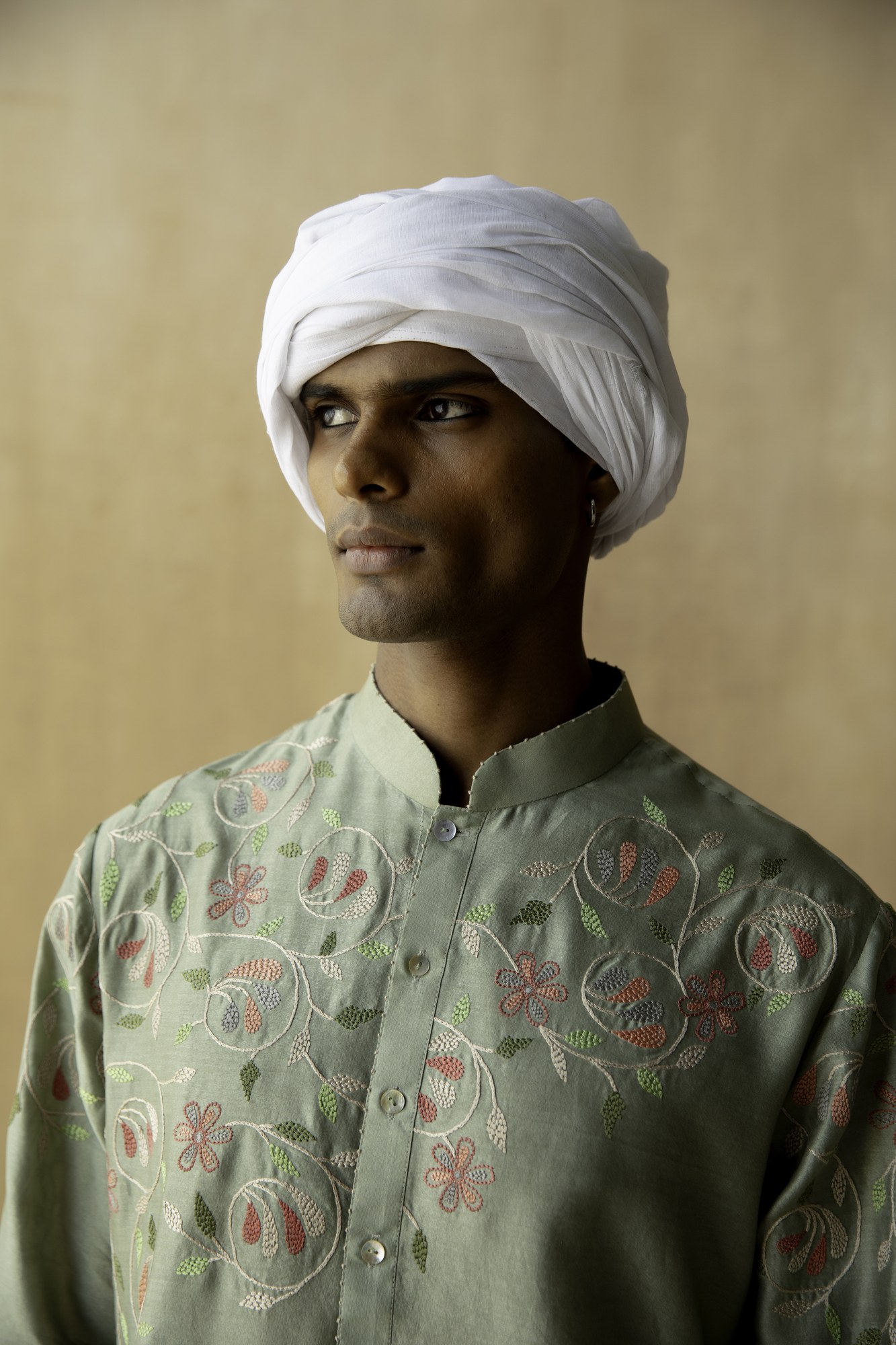 Pista Green Floral Embroidered Kurta 2